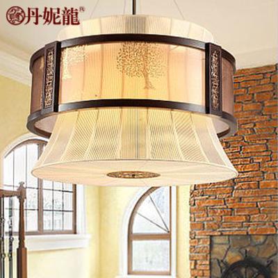 丹妮龙 PVC木现代中式手工编织节能灯 2071吊灯