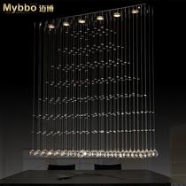 水晶不锈钢简约现代电动冲孔卤钨灯LED X204吊灯