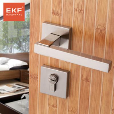 EKF 通用型拉丝镍锁室内门不锈钢双锁舌 Z5-5776BN锁具