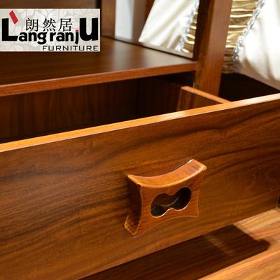 朗然居 床头柜/张木人造板框架结构移动抽象图案成人简约现代 床头柜