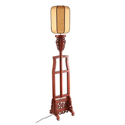 上古灯饰 PVC木现代中式镂空雕花节能灯 7002落地灯