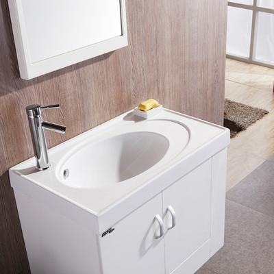 隆利杰 白色PVC板亚克力台面简约现代 浴室柜