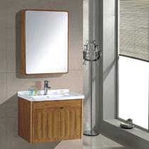 橡木一体陶瓷盆E1级现代中式 904浴室柜