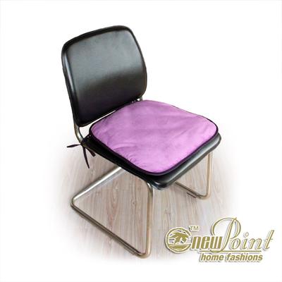 新典 紫色珊瑚绒坐垫纯色田园 坐垫