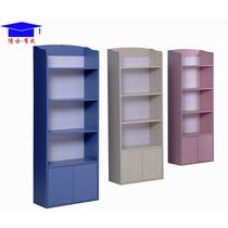 粉色木纹白蓝色人造板麻面密度板/纤维板三聚氰胺板框架结构储藏儿童简约现代 书柜