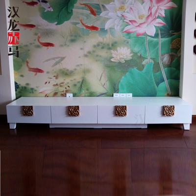 汉龙赤马 人造板半哑光喷漆薄木/刨切单板箱框结构储藏艺术儿童现代中式 电视柜