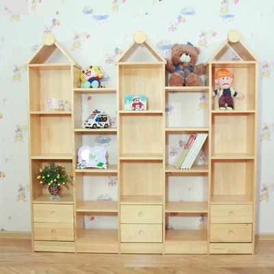 茗馨 全套组合单组书柜框架结构松木多功能艺术儿童韩式 书柜