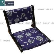 黑玫瑰折叠椅松木面料木质工艺榫卯结构整装棉 榻榻米