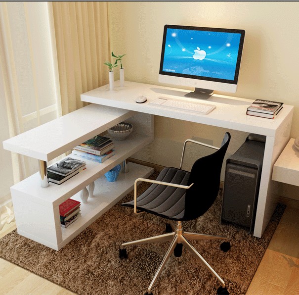 宝特捷 人造板电脑桌书架刨花板/三聚氰胺板韩式 电脑桌