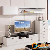 白色人造板烤漆密度板/纤维板成人简约现代 电视柜