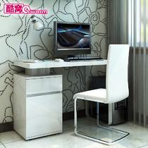 白色散装电脑桌密度板/纤维板储藏单个简约现代 书桌