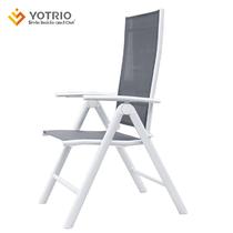 浅灰色金属铝合金成人欧式 折叠椅