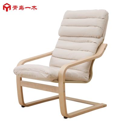 一木金菱 白色直扶手桦木成人简约现代 折叠椅