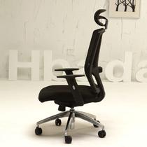 黑色填充物升降扶手铝合金脚网布 电脑椅