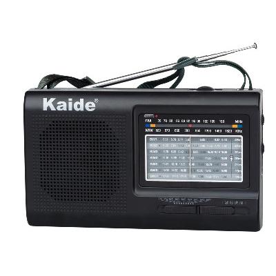 凯迪 黑色多波段指针式便携式干电池全国联保 收音机