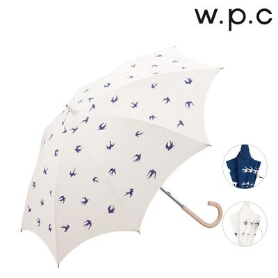 w．p．c OF-白色NV-深蓝手动棉加涤纶遮阳伞长柄伞成人 遮阳伞