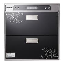 黑色91L-100L二星级臭氧+紫外线+高温嵌入柜整机保修一年钢化玻璃机械控制 消毒柜