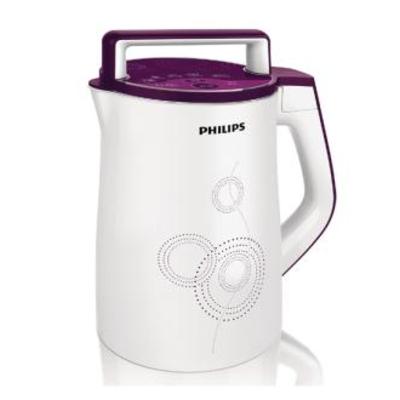 飞利浦 白色+紫色塑料1L-1.3L 豆浆机