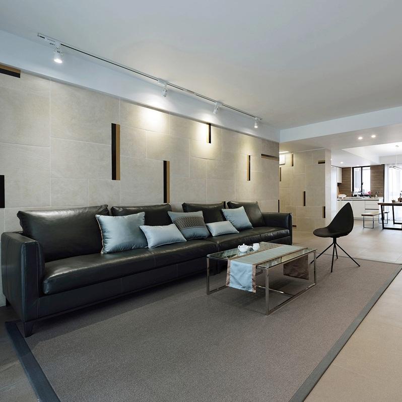 10-15万装修,140平米以上装修,三居室装修,客厅,沙发,沙发背景墙,现代简约风格,灰色