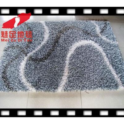 魅足地毯 正品中国结加丝地毯化纤现代中式涤纶条纹长方形手工织造 地毯