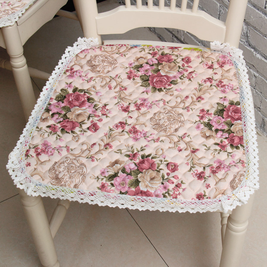 舒美之秀 幸福玫瑰椅子垫布植物花卉田园 坐垫