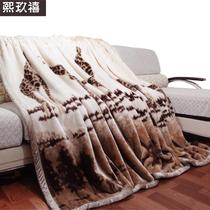 2%-3%拉舍尔毛毯冬季植物花卉简约现代 毛毯