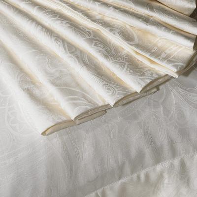 康尔馨 米白简约现代提花贡缎长绒棉纯色床单式简约风 床品件套四件套