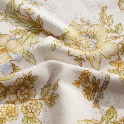 馨而乐 活性印花提花植物花卉床单式韩式风 床品件套四件套