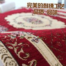 酒红色混纺可手洗可机洗欧式植物花卉长方形欧美手工织造 地毯