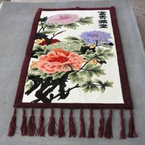 货号：GT－68化纤手工挂毯长方形植物花卉田园 挂毯