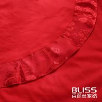 红色粉色欧式植物花卉床单式简约风 床品件套四件套