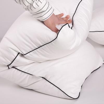 纤仟色 白色涤棉纤维枕长方形 枕头