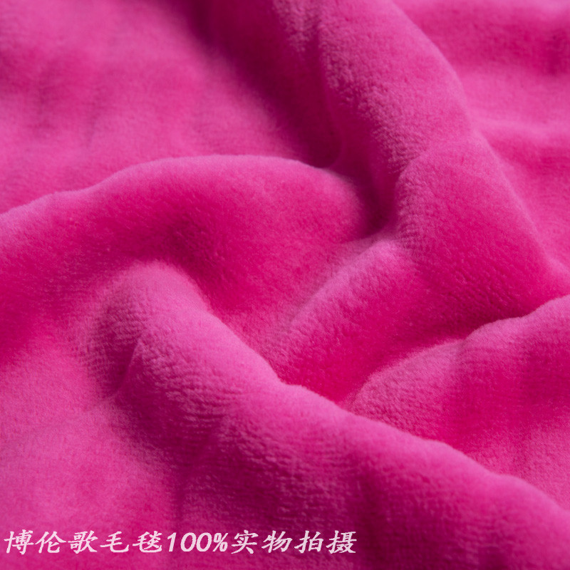 博伦歌 2%-3%珊瑚绒毯一等品冬季植物花卉简约现代 毛毯