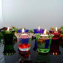 玻璃块状蜡烛欧式 f45烛台