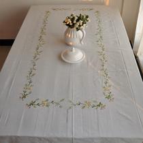 白色布植物花卉欧式 311XM-4桌布