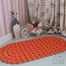 PVC卫浴植物花卉美式乡村机器织造 地垫