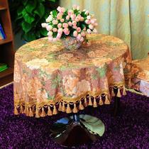 咖啡色布植物花卉欧式 桌布