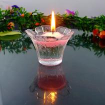 透明玻璃块状蜡烛欧式 P30烛台