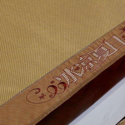 维妮丝土豪金冰藤席再生纤维素纤维凉席套件折叠式凉席