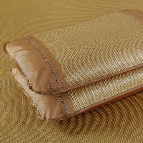 维妮丝土豪金冰藤席再生纤维素纤维凉席套件折叠式凉席