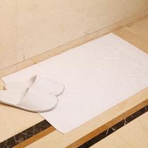 白色布卫浴几何图案简约现代机器织造 地垫