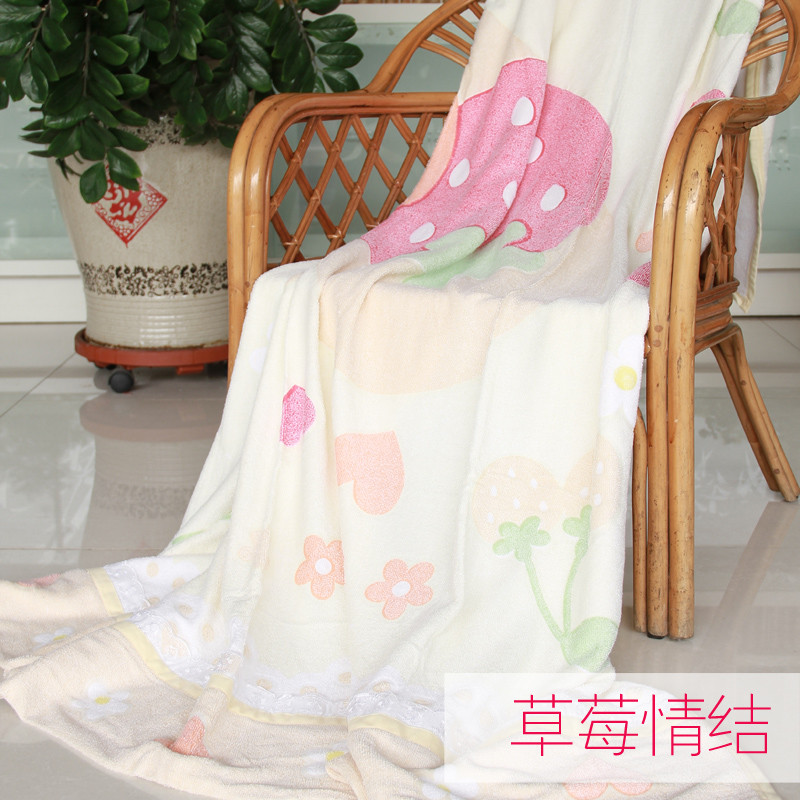 天源 2%-3%毛巾毯一等品夏季植物花卉简约现代 毛毯