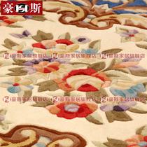 羊毛欧式植物花卉长方形欧美手工织造 HS-Y002地毯