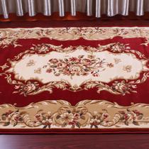 酒红蓝色米色混纺欧式植物花卉长方形欧美机器织造 地毯