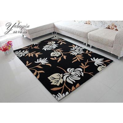 雅博品 化纤腈纶植物花卉长方形手工织造 地毯