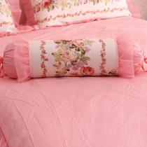 粉红色布HRHM-02590靠垫化纤植物花卉韩式 靠垫