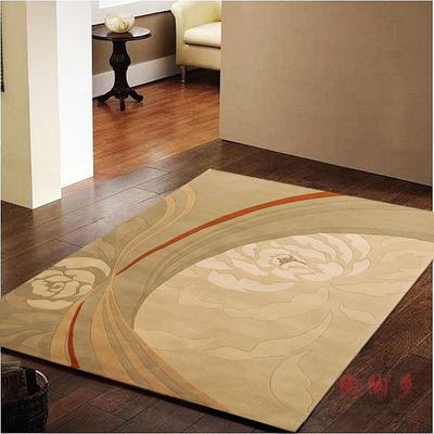 陶陶乡 羊毛田园叶子长方形中国风手工织造 地毯