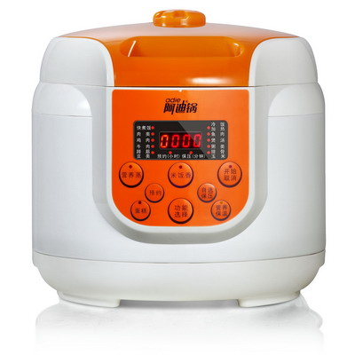 洛贝 橙白色煲蒸煮炖焖预约定时全国联保微电脑式 电压力锅