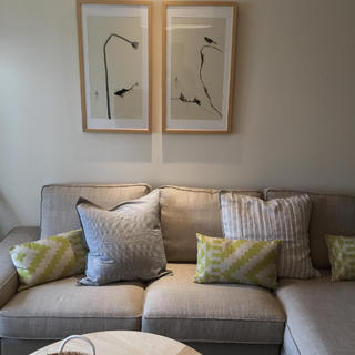 两居室日式风格家沙发背景墙图片