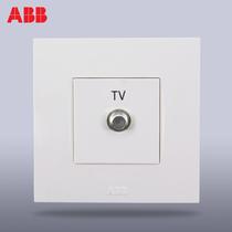 象牙白86型单电视 由艺AU30344-WW白色插座